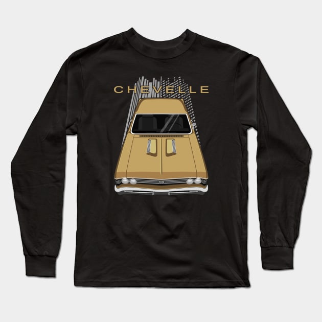 Chevrolet Chevelle SS 1967 - gold Long Sleeve T-Shirt by V8social